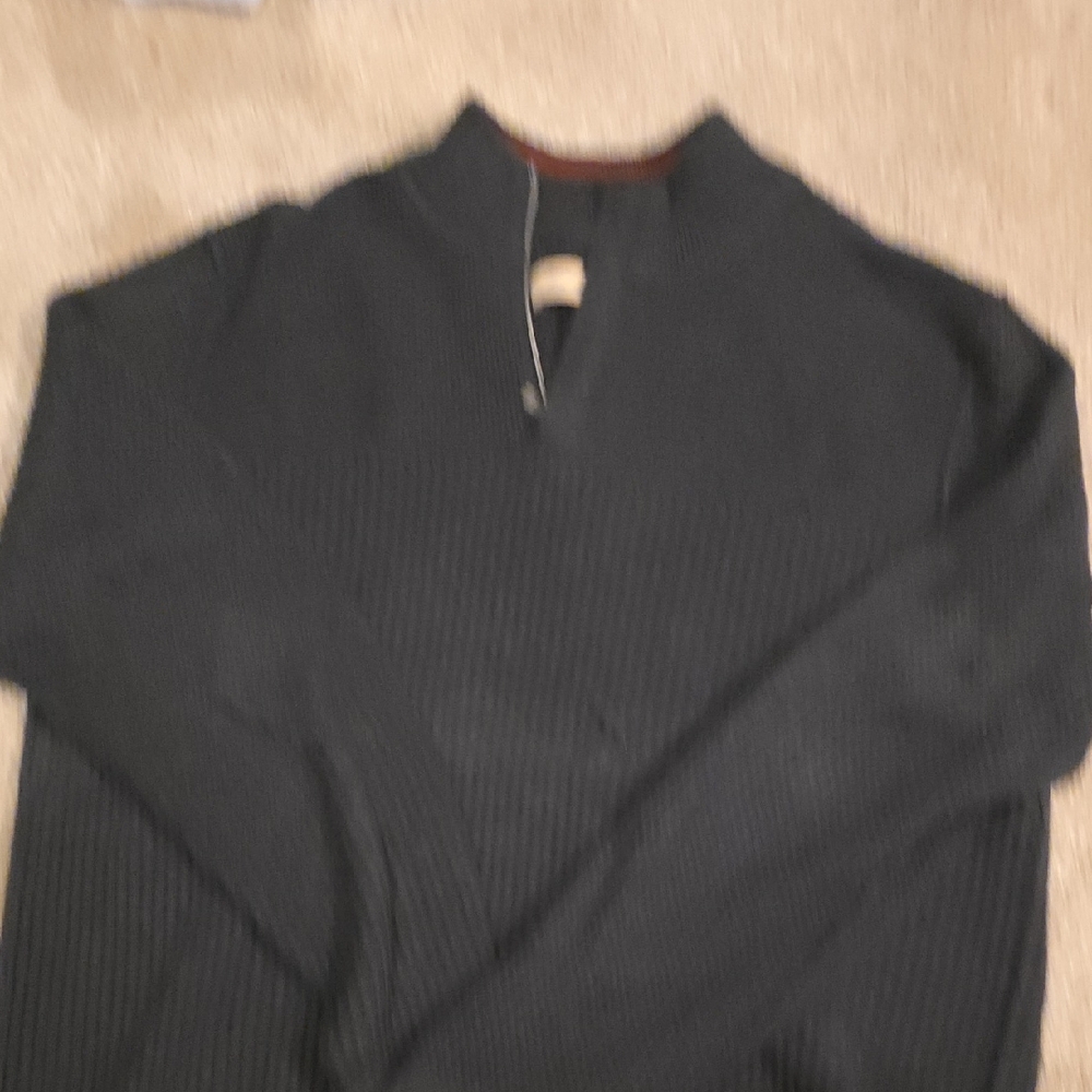 Tommy Bahama Men's Black Zip-Up Sweater
